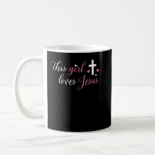 Mug Cette fille aime Jésus-Christ Femmes Foi T-Shir