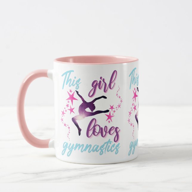 Mug Cette Fille Aime La Gymnastique Étoiles Leap (Gauche)