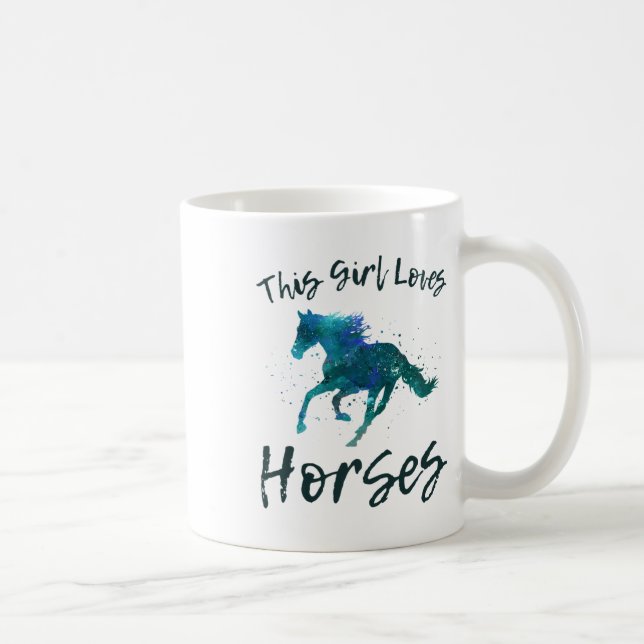 Mug Cette Fille Aime Les Chevaux Équitation cavalier E (Droite)