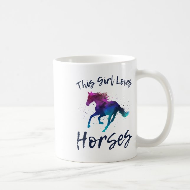 Mug Cette Fille Aime Les Chevaux Équitation cavalier E (Droite)