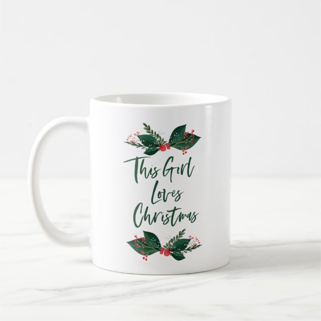 Mug Cette fille aime Noël (Gauche)