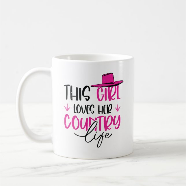 Mug Cette Fille Aime Son Mode de Vie Rural Occidental (Gauche)