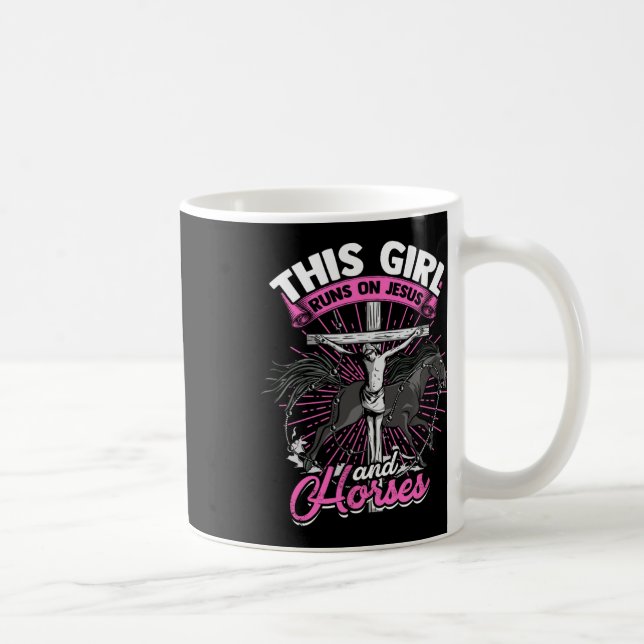 Mug Cette Fille Coule Sur Jésus Et Chevaux - Horseback (Droite)