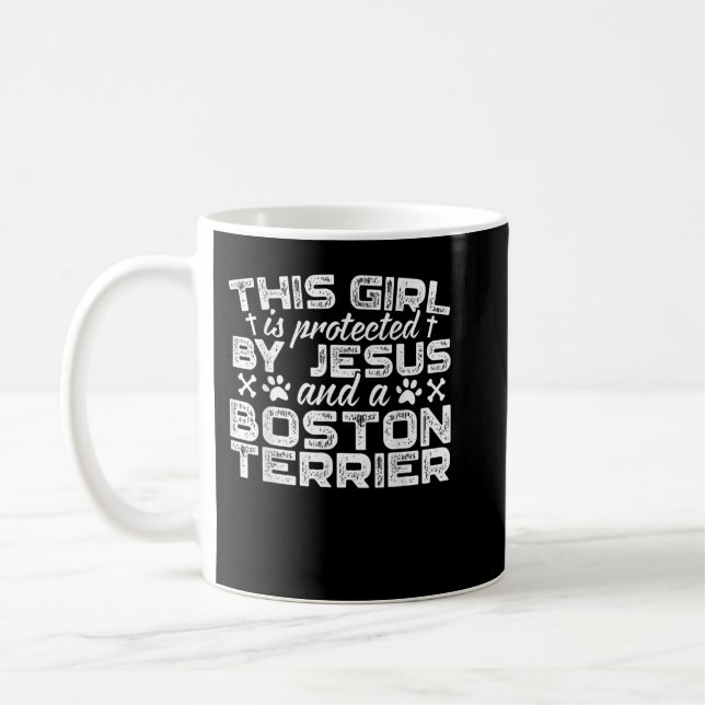 Mug Cette Fille Est Protégée Par Jésus Et Une Terri De (Gauche)