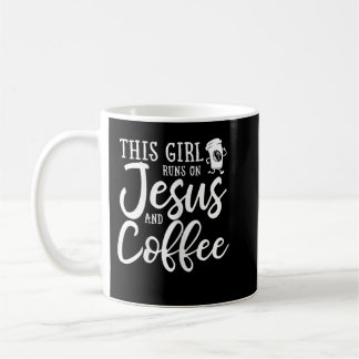 Mug Cette Fille Fonctionne Sur Jésus Et Coffee Christi