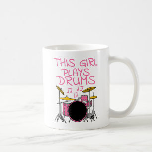 Mug Cette Fille Joue Des Tambours, Musicienne De Drumm
