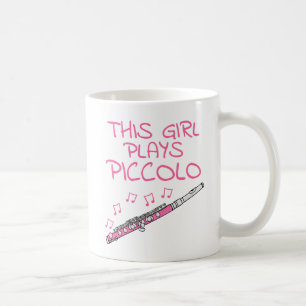 Mug Cette Fille Joue Piccolo, Musicienne Féminine De V