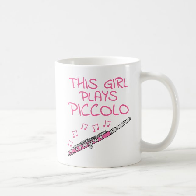 Mug Cette Fille Joue Piccolo, Musicienne Féminine De V (Droite)