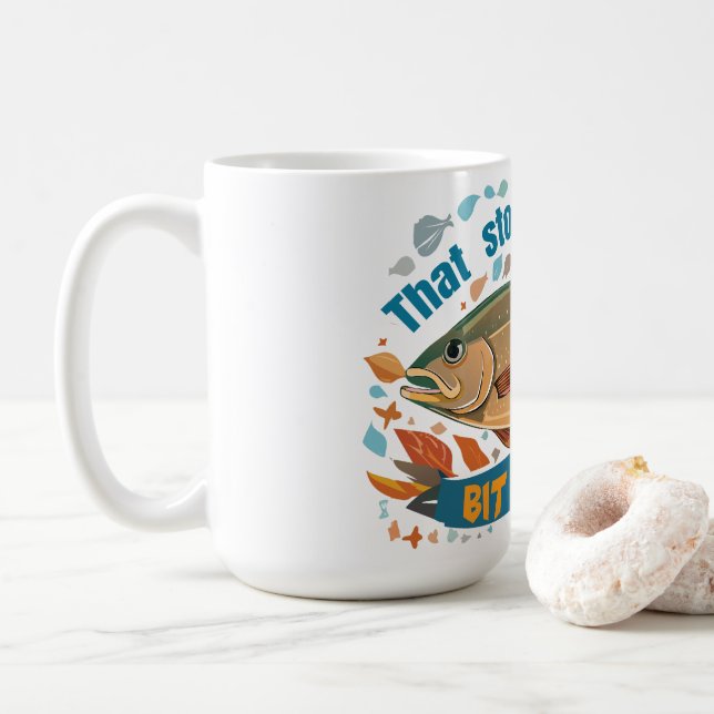 Mug "Cette histoire sent un peu le poisson d'avril" Pê (Avec donut)