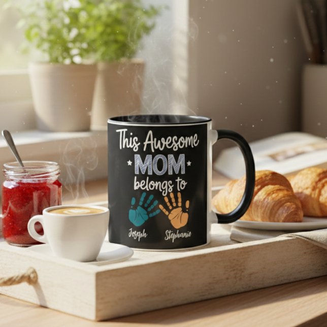 Mug Cette maman géniale appartient aux enfants à empre (Créateur téléchargé)