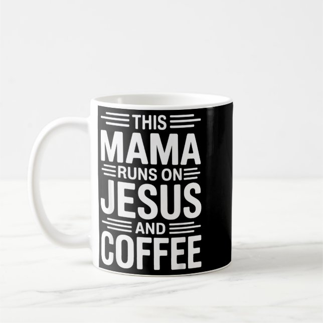 Mug Cette Maman Tourne À Jésus Et Café Artwork (Gauche)