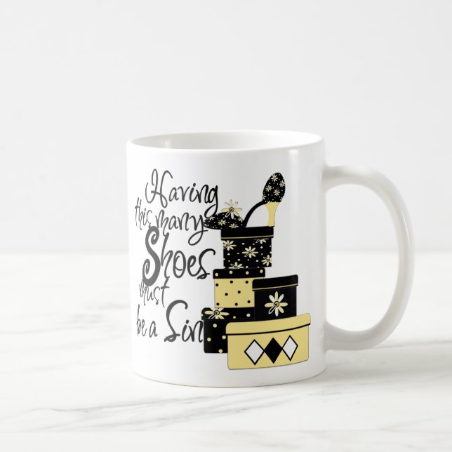 Mug Cette Nombreuse Chaussure Un Péché (Droite)