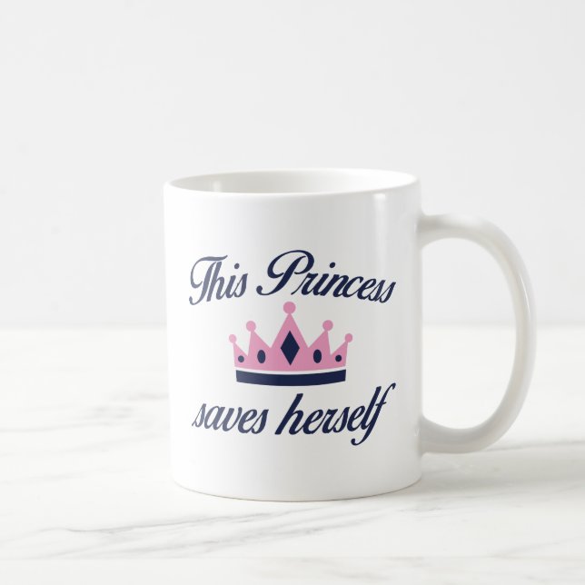 Mug Cette Princesse Se Sauve Elle-Même (Droite)