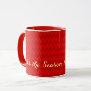 Mug Cette saison être Jolly Noël Rouge Or moderne