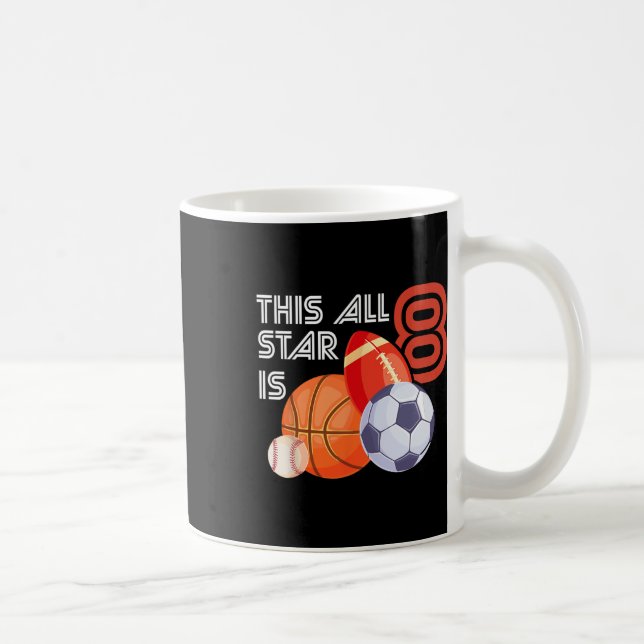 Mug Cette vedette a 8 ans Joyeux anniversaire Bysketby (Droite)