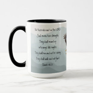 Mug Ceux qui attendent le Seigneur Aigle Esaïe