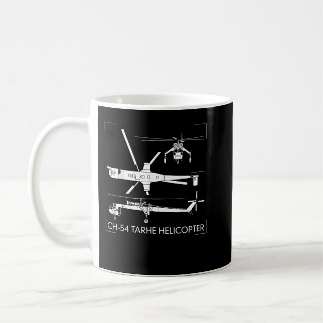 Mug CH-54 Tarhe Helicopter Cadeau S-64 Skycrane (Gauche)