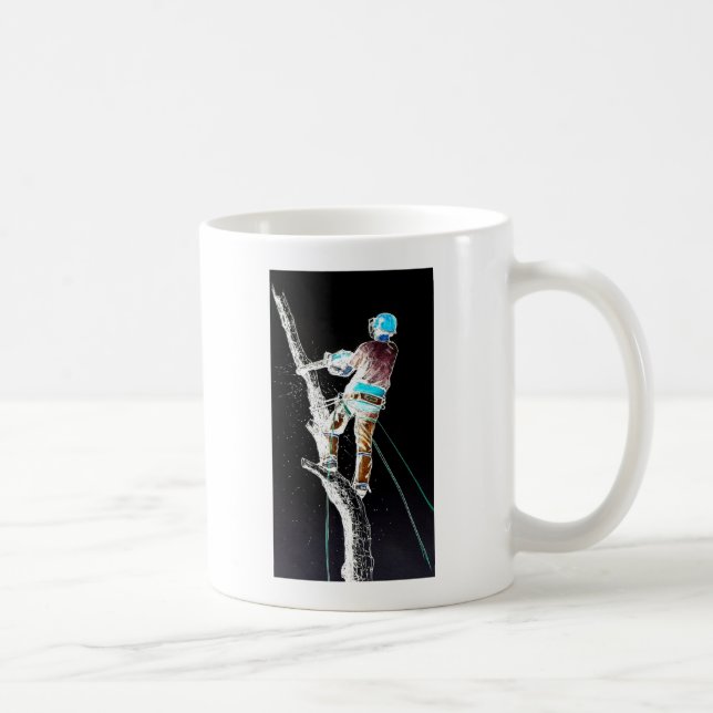 Mug Chaîne d'arboriste de l'électricien (Droite)