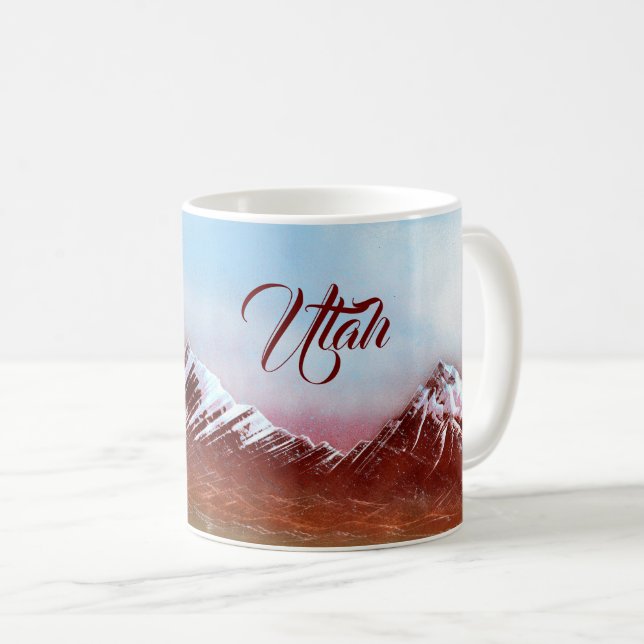 Mug Chaîne de montagnes de l'État de l'Utah (Devant droit)