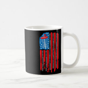 Mug Chaîne de panier de golf à disque Drapeau Américai