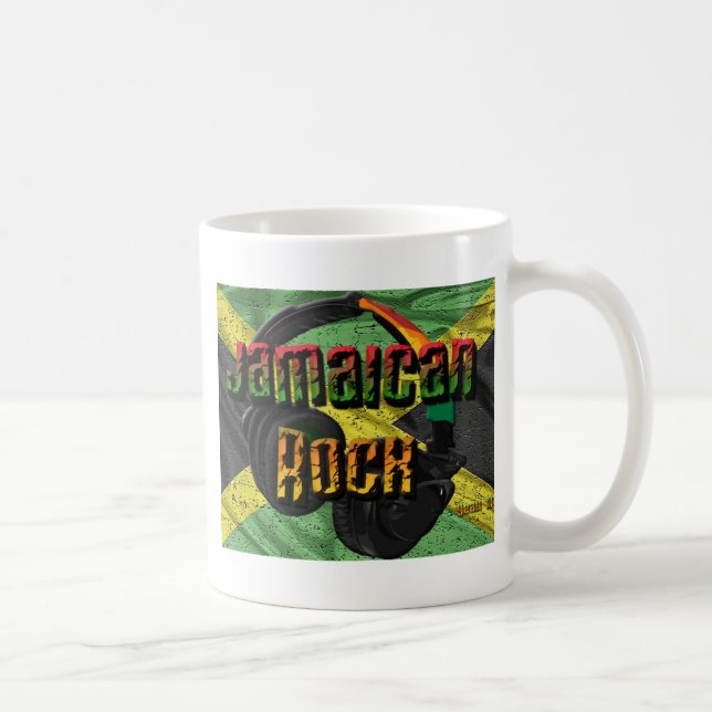 Mug Chaîne jamaïcaine de drapeau de roche (Droite)