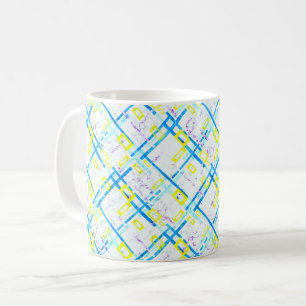 Mug Chaîne rectangulaire de couleurs vives géométrique
