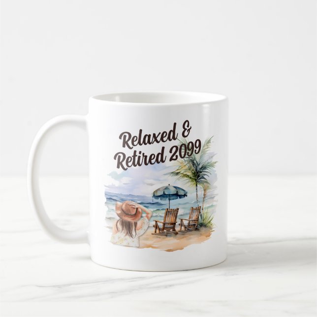 Mug Chaire de plage pour la retraite des femmes (Gauche)