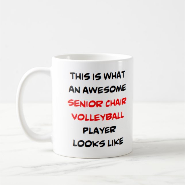 Mug chaise haute volleyball joueur, génial (Gauche)