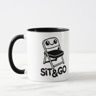 Mug Chaise pliante souriante amusante assise & go