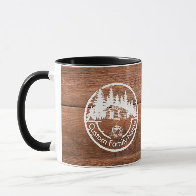 Mug Chalet Cabane Grange Maison | Nom de Famille Perso (Gauche)