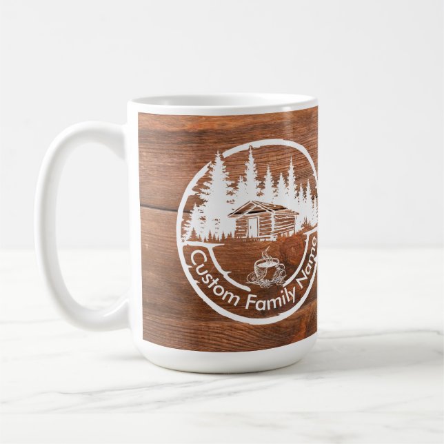 Mug Chalet Cabane Maison Rustique | Nom de Famille Per (Gauche)