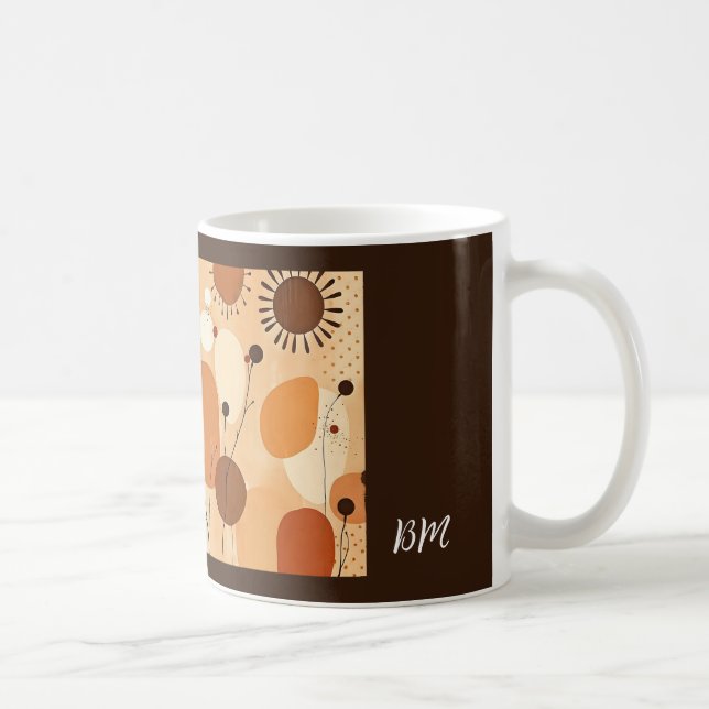 Mug Chaleur Floral Mandala Rustique Boho d'automne (Droite)