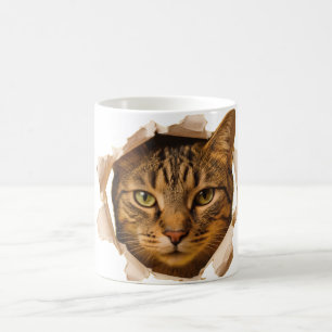 Mug Chaleureux avec Visage de Chat Réaliste Mignon