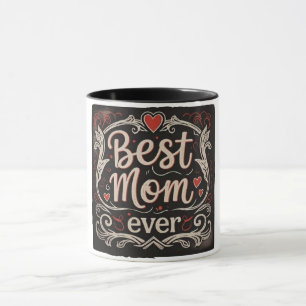 Mug Chalkboard Meilleure maman Jamais Coeurs Fête des 