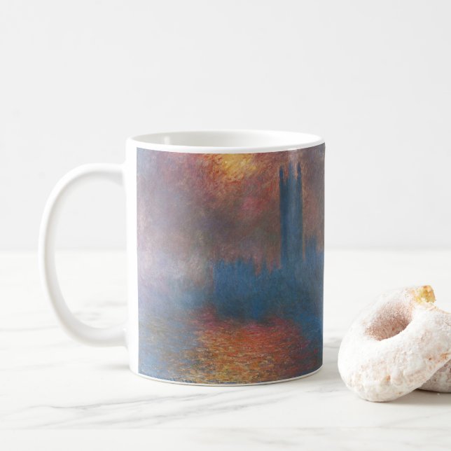 Mug Chambres du Parlement, Londres par Claude Monet (Avec donut)