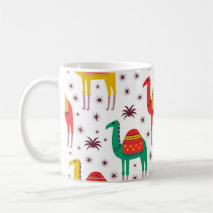 Mug Chameau plat, motif décorative.