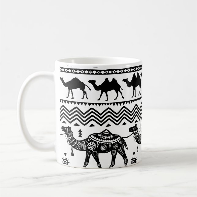Mug Chameaux décoratifs Design Motif sans soudure (Gauche)
