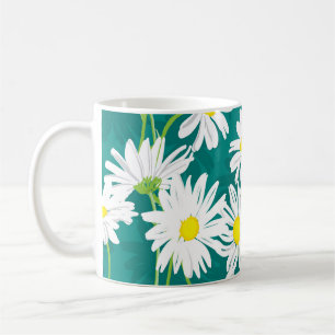 Mug Chamomile Turquoise : Illustration Florale Sans Me