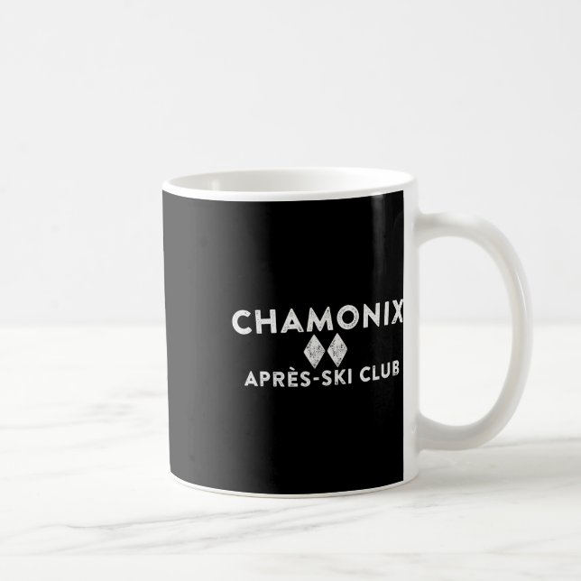 Mug Chamonix Apres Ski Club Tee Style Rétro Ski Alpes (Droite)