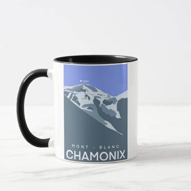Mug Chamonix, Mont Blanc, image numérique (Gauche)