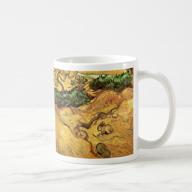 Mug Champ avec deux lapins par Vincent van Gogh (Droite)