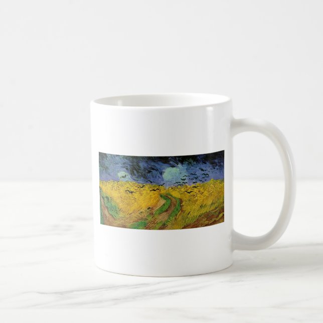 Mug Champ de blé avec corbeaux (Droite)