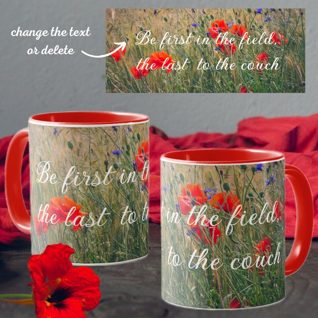Mug Champ de blé avec des coquelicots et des fleurs de (Créateur téléchargé)