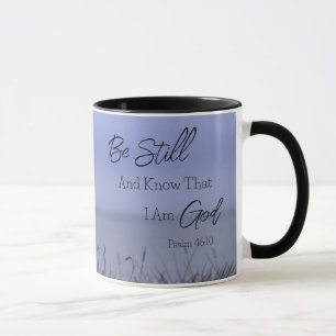 Mug Champ de blé bleu des Écritures simples modernes