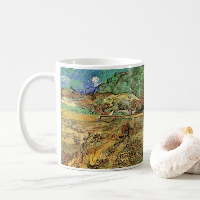 Mug Champ de blé clos avec paysan de Vincent van Gogh (Avec donut)