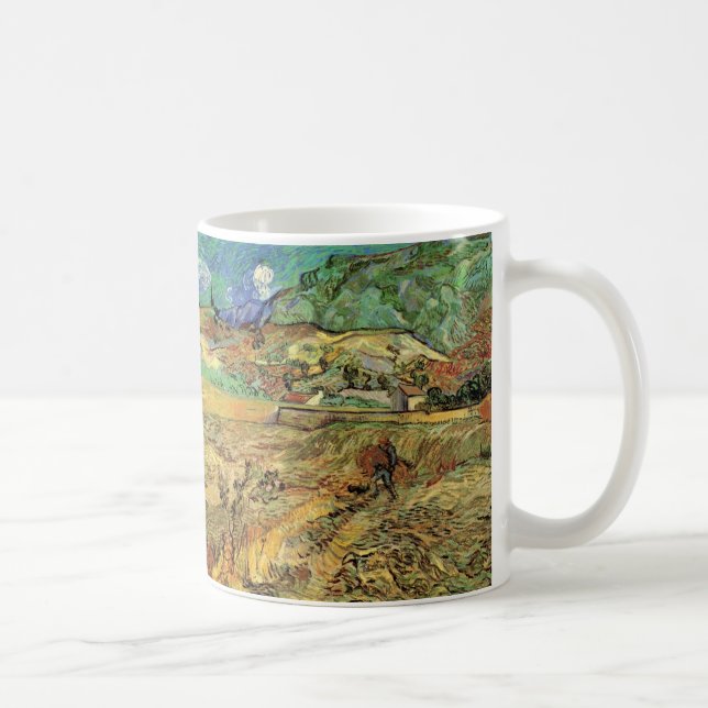 Mug Champ de blé clos avec paysan par Vincent van Gogh (Droite)