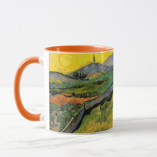 Mug Champ de blé de printemps, Sunrise par Vincent van (Gauche)