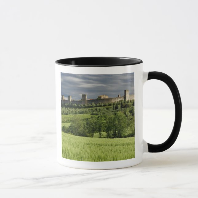 Mug Champ de blé et Monteriggioni lointain, dans le (Droite)