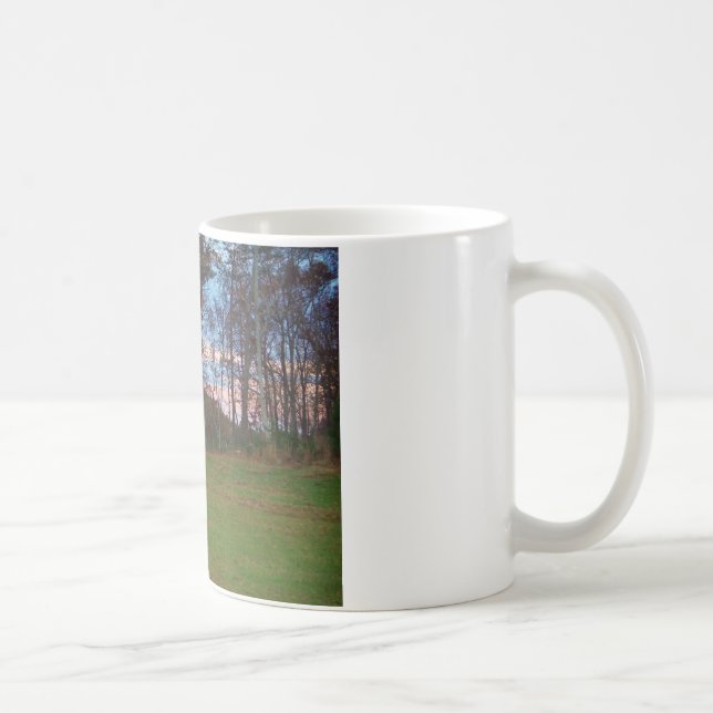 Mug Champ de cerf et un SunSet rose (Droite)