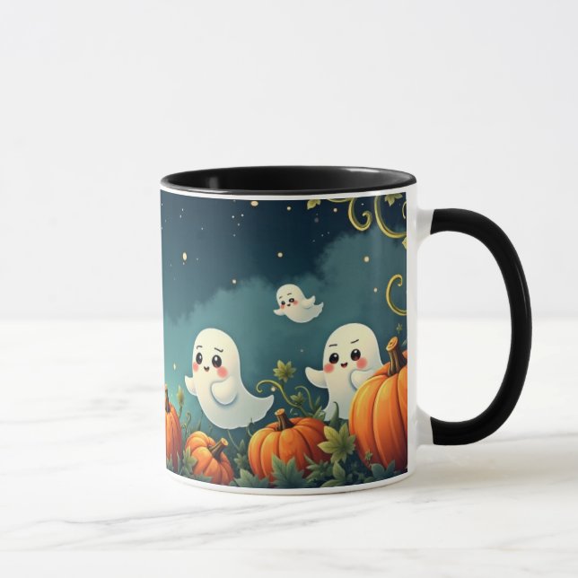 Mug Champ de citrouilles hanté (Droite)